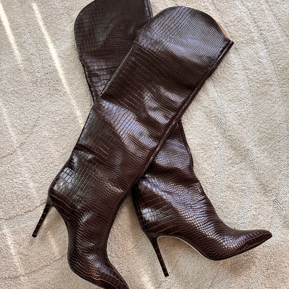 MARYANA BOOT SCHUTZ Brown Leather Knee High Boot